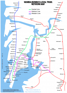 Mumbai suburban railway network image