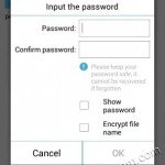 choose password for encryption