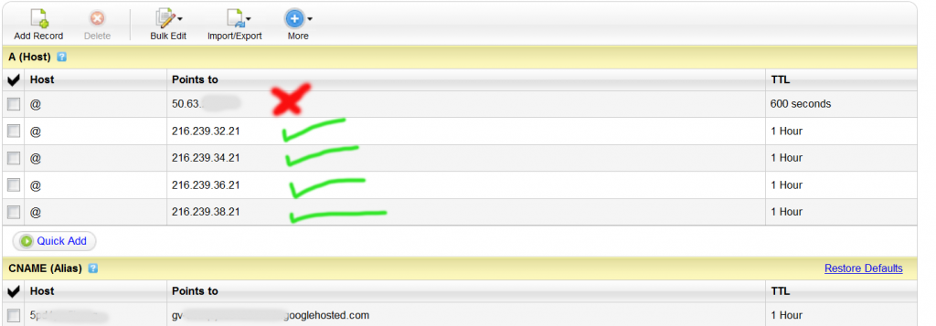 Link Godaddy Custom domain name and blogger – with screenshots